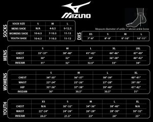 mizuno volleyball knee pads size chart