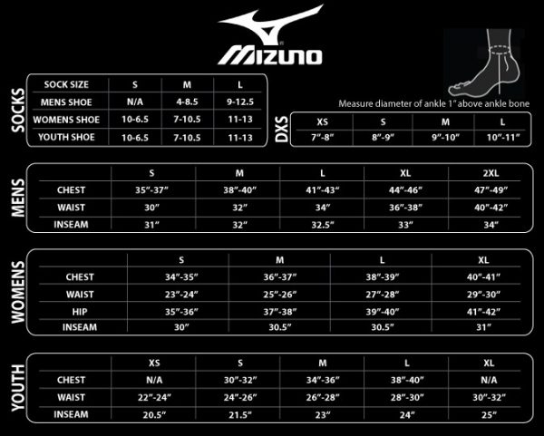 Volleyball Knee Pads Size Chart