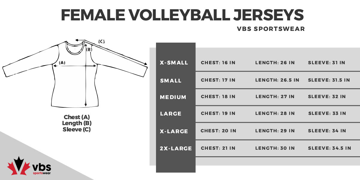 Size Charts Volleyballstuff