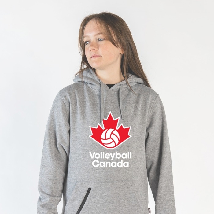 Volleyball Canada Hoodie (White Large Logo)
