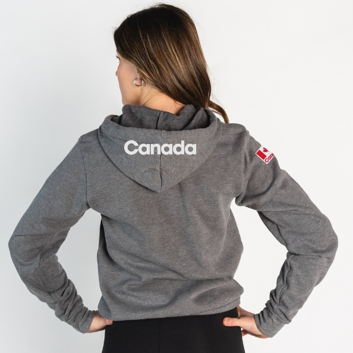 Volleyball Canada Grey Full Zip Hoodie - Image 4
